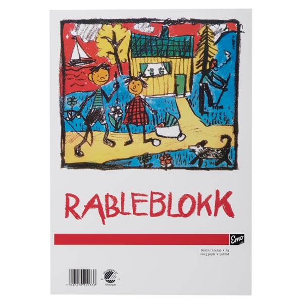 204130  21163 Rableblokk EMO A3 100g 50 blad 